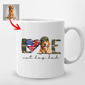 Customized Dog Veterans Patriotic Mug