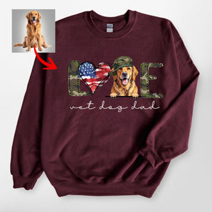 Customized Dog Veterans Patriotic Sweatshirt