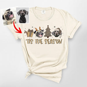 Leopard Tis The Season Premium Heavyweights T-Shirt, Christmas Gifts For Dog Mom