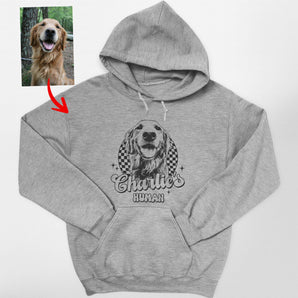 Sketch Dogface Checkered Hoodie