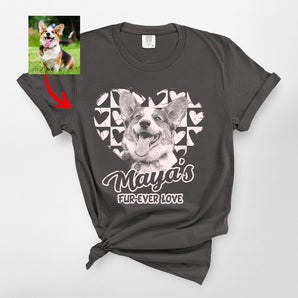Custom Dog Premium Heavyweights Tee With Heart And Checkered, Gifts For Dog Mom