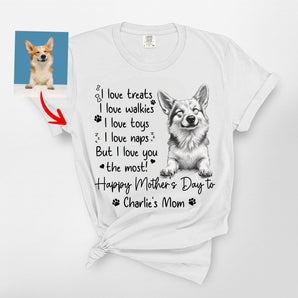 Personalized Mother's Day Shirt, Custom Gifts For Dog Mom, Premium Heavyweights Tee