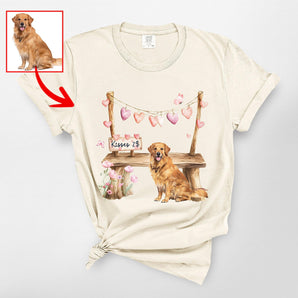 Funny Valentine Shirt For Dog Mom, Custom Dog Premium Heavyweights T-shirt