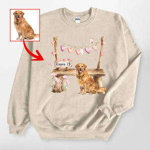 Funny Valentine Shirt For Dog Mom, Custom Dog Gildan Sweatshirt