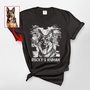 Custom Sketch Dogface Shirt, Premium Heavyweights Tee For Dog Owners