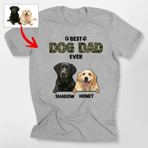 Best Dog Dad Ever Custom Classic Shirt With Camo Pattern
