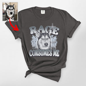 Custom Dog Rage Consumes Me Premium Heavyweights Shirt, Funny Pet Lover Tee