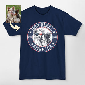 Dog Bless America Custom Dog Portraitt Tall T-Shirt