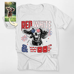 Red White & Woof Custom Dog Portrait Classic Tee