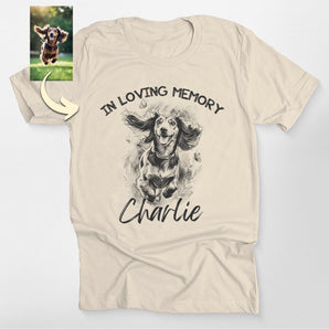In Loving Memory Custom Dog Portrait Classic T-Shirt
