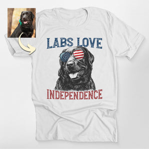 Goldens Love Independence Custom Dog Bella Canvas Tee
