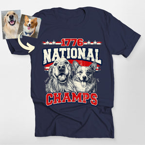 1776 National Champs Custom Dog Portrait Classic Tee
