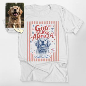 God Bless America Christian Custom Dog Classic Tee