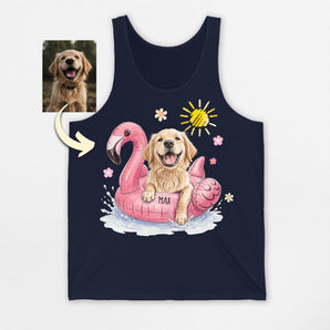 Custom Dog Pool Float Summer Dog Tank Top