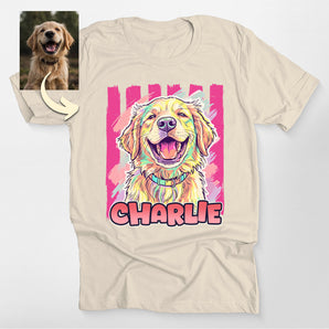 Summer Custom Pop Art Dog Portrait Classic Tee