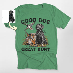 Good Dog Great Hunt Custom Dog Portrait Classic Tee