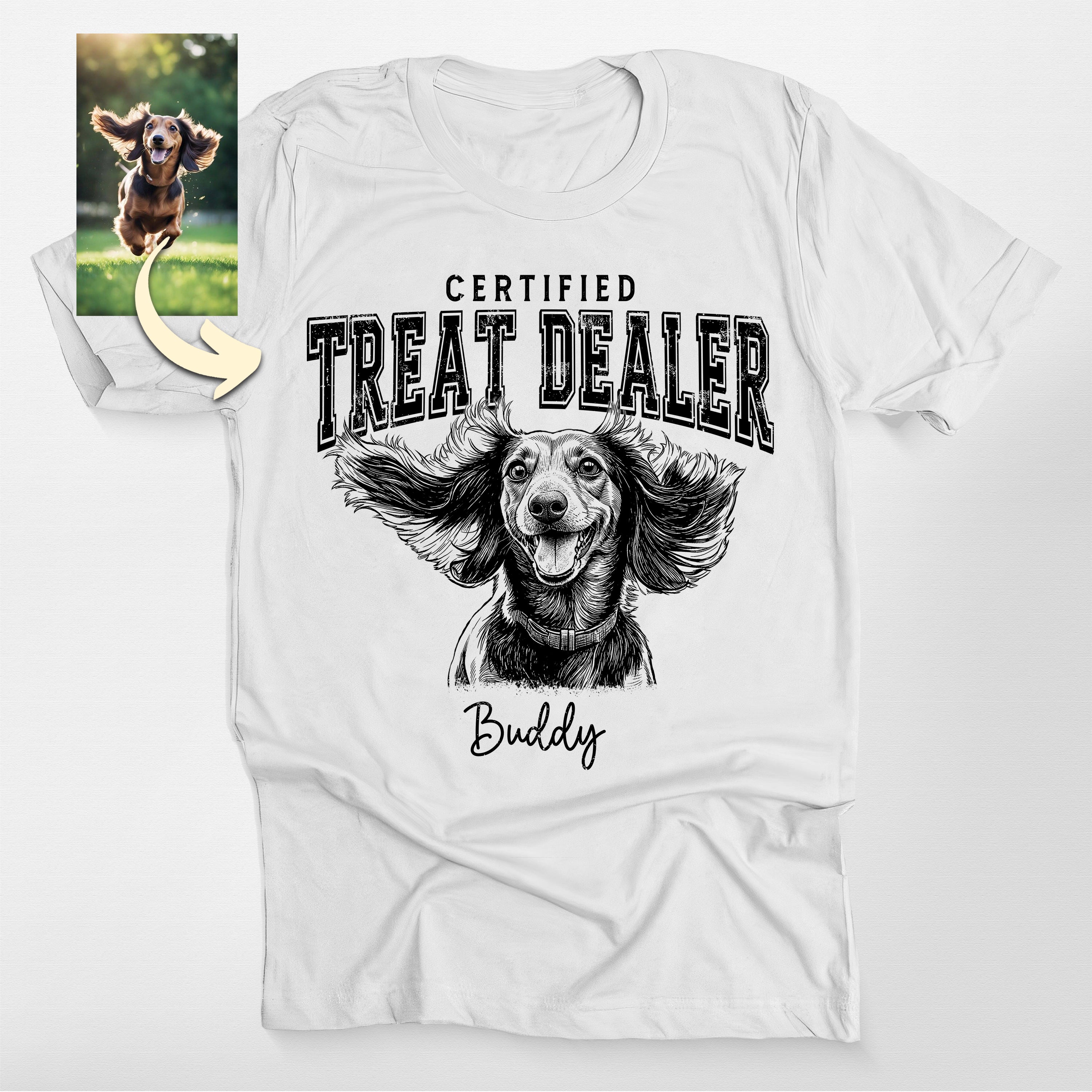 Certified Treat Dealer Dog Shirt | Custom Pet Tee – Pawarts