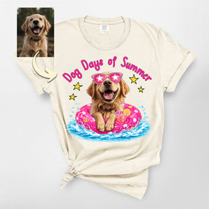 Pink Pool Float Summer Custom Dog Premium Heavyweight Tee