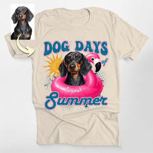 Dog Days Of Summer Custom Dog Portrait Classic Tee