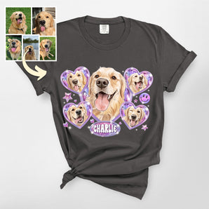 90s Bootleg Custom Dog Portrait Premium Tee