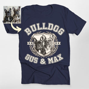 Bulldog Scout Custom Dog Portrait Classic Tee