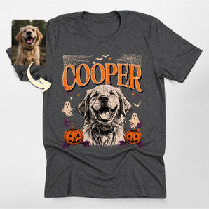 Custom Halloween Dog Portrait Classic Tee