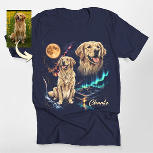 Howling to The Moon Custom Dog Portrait Classic Tee