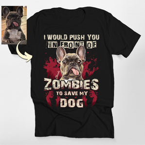 Custom Zombie Dog Portrait Classic Tee