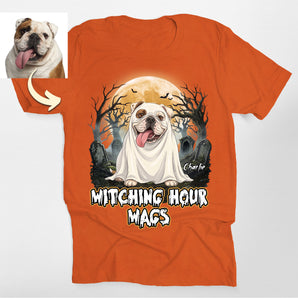 Witching Hour Wags Custom Ghost Pet Portrait Classic Tee