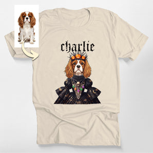 Custom Gothic Halloween Pet Portrait Classic Tee