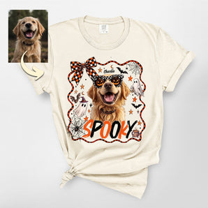 Halloween Custom Dog with Sunglasses Premium Heavyweight Tee