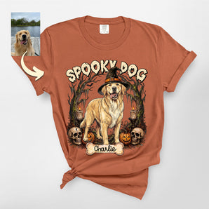 Spooky Halloween Custom Dog Premium Heavyweight Tee