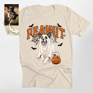 Spider Web Custom Ghost Dog Portrait Classic Tee