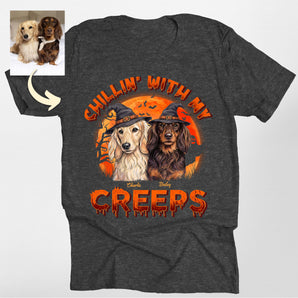 Chillin’ With My Creeps Custom Dog Portrait Classic Tee