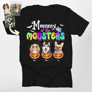 Mommy Of The Monsters Custom Dog Portrait Classic Tee