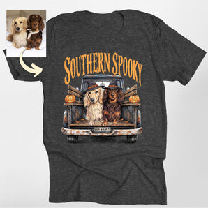 Custom Southern Spooky Dog Portrait Classic Tee