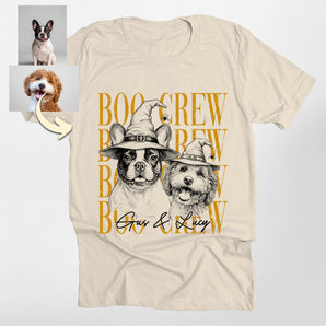 Custom Boo Crew Dog Portrait Classic Tee