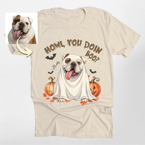 Howl You Doin Boo Custom Dog Portrait Classic Tee