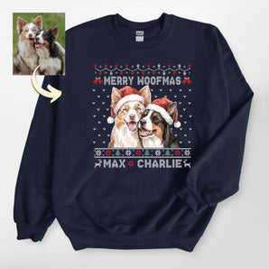 Custom Merry Woofmas Christmas Sweatshirt