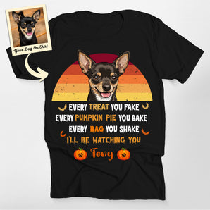Every Treat You Fake Custom Halloween Dog Portrait Classic Tee
