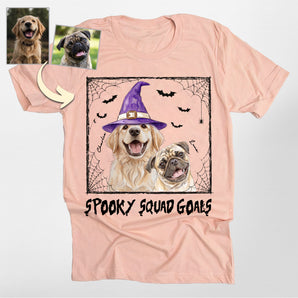 Spooky Squad Goals Custom Pet Portrait Classic Tee