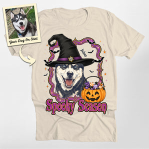Spooky Season Witch Custom Pet Portrait Classic Tee