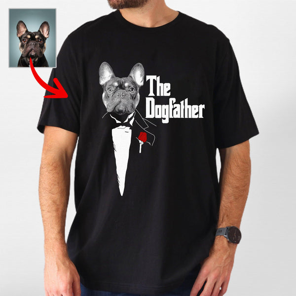 Silk Road Tees The Dogfather T-Shirt - Funny Pet Lover Gift, Men's Black Tee (XXXXX-Large) - View #2