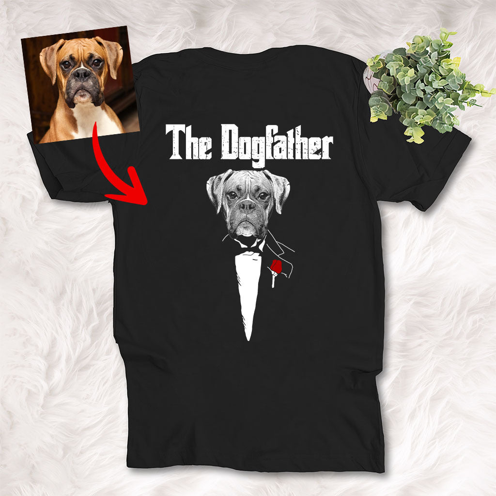 Pawarts - [The Dog Father] Personalized Backside T-shirt For Dog Dad
