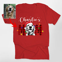 Load image into Gallery viewer, Christmas Custom Dog Face Shirt for Dog Moms
