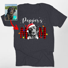 Load image into Gallery viewer, Christmas Custom Dog Face Shirt for Dog Moms
