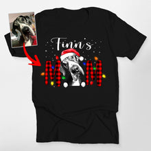 Load image into Gallery viewer, Christmas Custom Dog Face Shirt for Dog Moms
