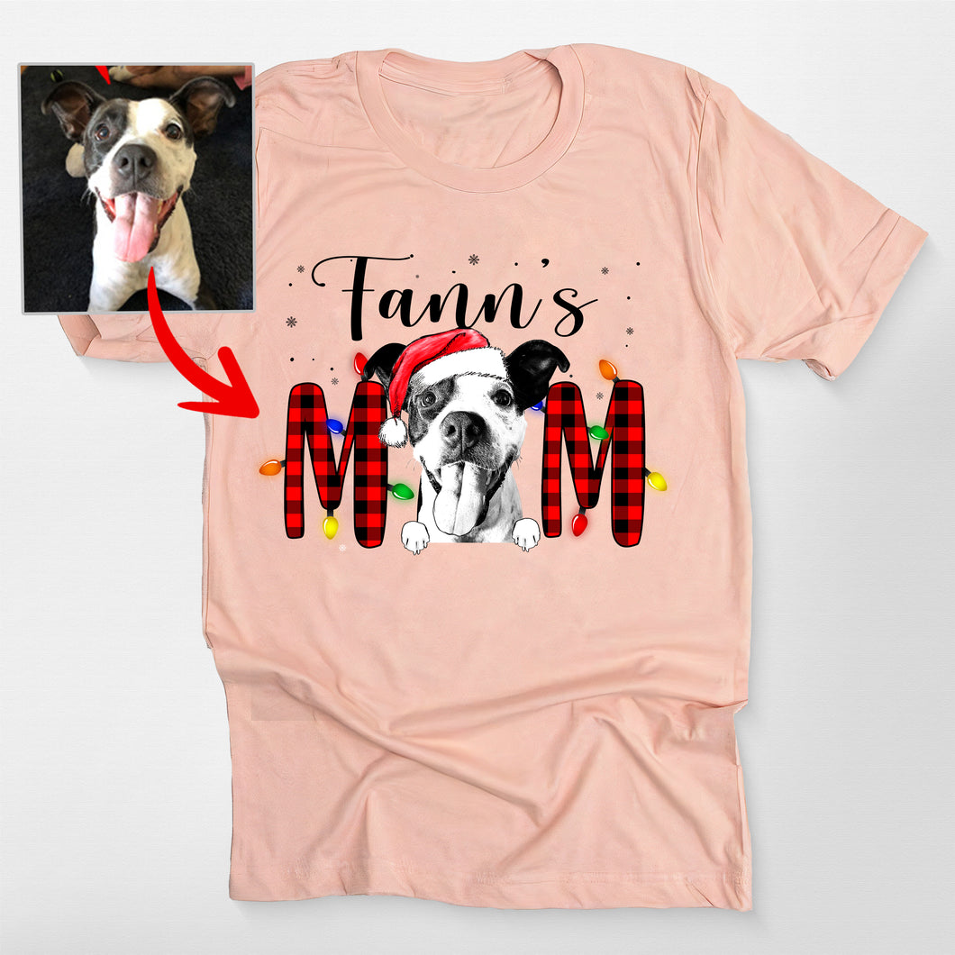 Christmas Custom Dog Face Shirt for Dog Moms