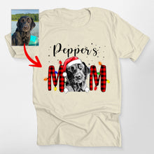 Load image into Gallery viewer, Christmas Custom Dog Face Shirt for Dog Moms
