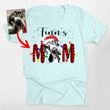 Load image into Gallery viewer, Christmas Custom Dog Face Shirt for Dog Moms
